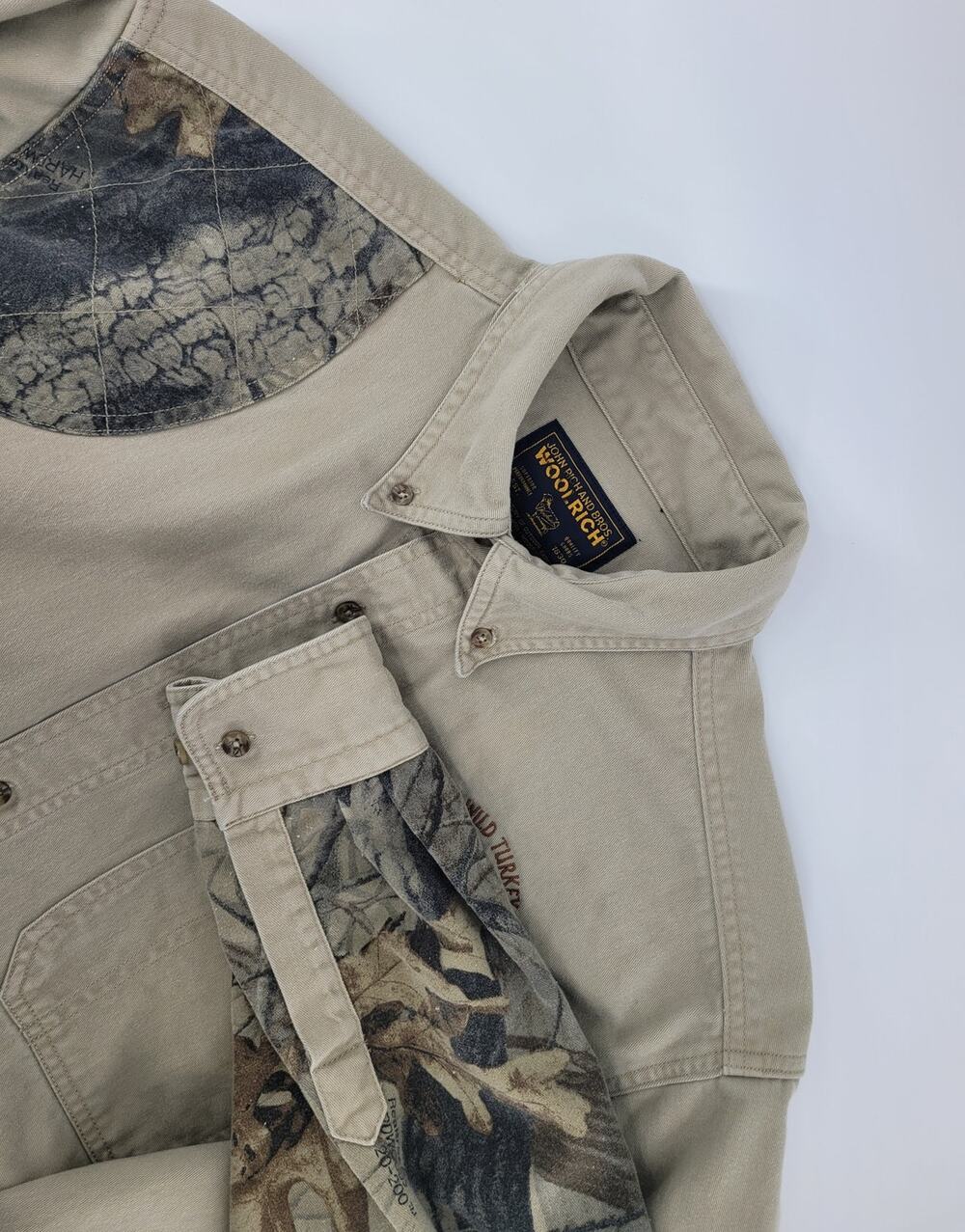 Vintage Woolrich Button Down Shirt Sportsman Chamois National Wild Turkey Fed XL